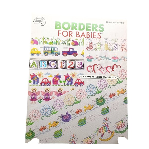 Borders For Babies Cross-Stitch Pattern Book By Carol Wilson Mansfield 1995 - Picture 1 of 2